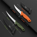 7 In Fillet Knife,5 In Stainless Steel Fishing Bait Knife | Fishing Bait Knife with Non-Slip Handle,Fishing Gear Set with Protective Sheath