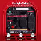 maXpeedingrods 4000 Watt Portable Inverter Generator Gas Powered, Bluetooth® App Remote Data Monitor,with CARB Compliant, Compact and Lightweight for Home Backup, Outdoor Camping, RV
