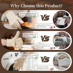 Hovico Heat Resistant Oven Gloves, Ove Glove BBQ Gloves Heat Resistant Cooking Oven Mitts with Fingers Grilling Glove, Full Hand Protection, Grill Gloves for Outdoor Hot Food Handling (Set of 2)
