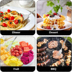 4 PCS Extendable Fork Set, Long Forks, Extended Stainless Steel Telescopic Forks for BBQ, Dinner, Dessert, Sausages, Hot Dogs, 9" to 25.2" Silver