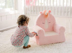 Soft Landing Animal Adventure Pink Unicorn, Sweet Seats, Compressed Premium Character Chair with Carrying Handle & Side Pockets