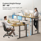 Dripex Standing Desk, 63"/ 71" L Shaped Desk Adjustable Height, Electric Corner Stand Up Desk Large Home Office Desk Computer Workstation, Dual Motor Sit Stand Desk 4 Legs, Super Stable