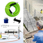 5800PSI/400Bar Ultra Flexible Pressure Washer Hose for Bosch Home Cleaning, 5M-30M High Pressure Extension Tube with Quick-Connect Adapter,(Red/Blue/Yellow/Green/Grey/Orange/Light Blue)(Green,16FT)
