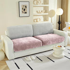 Couch Cushion Covers Individual Large Super Stretch Chenille (Softer Version) Sofa Cushion Covers, Couch Seat Covers Couch Slipcovers Furniture Protector (2PC, Pale Pink)