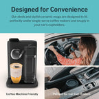 NOVA CERAMICS Grapefruit 12oz Travel Mug - To Go Coffee Tumbler With Lid - Microwave & Dishwasher Safe - Unique Design - Modern Style - Reusable - Adults