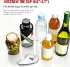 Uinxan 5 in 1 Bottle Opener for Seniors with Arthritis & Weak Hands | Opens Vacuum Seals, Water, Small Jar Lids(0.6"-2.7"), Beer Caps, Pull Tabs–Multi Portable Tool for Elderly/Women/Men (Silver)
