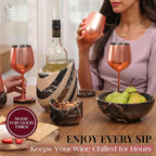 Gusto Nostro Marble Wine Chiller Bucket - 750ml Wine Bottle Cooler and Champagne Chiller for Party, Kitchen, Bar Cart Decor to Chill & Keep Bottles Cold - With Unique Wine Lovers Gift Box