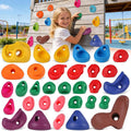 32 PCS Rock Climbing Wall for Kids,Rock Wall Climbing Holds,Adults Climbing Wall Grip Kits Holds Up to 230 lbs for Outdoor Indoor Home Playground Climbing Wall Holds