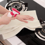 Homaxy 100% Cotton Oversized Waffle Weave Kitchen Towels, 5-Pack, Beige | 20 x 28 Inches, Ultra Soft Absorbent Dish Towels, Quick Drying Large Cleaning Towels