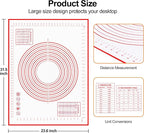 HOOMIL Silicone Baking Mat, 32"x24" | Food-Grade, BPA-free, Non-Stick,Non-Slip, Precision Measurements, Large, Easy to Store