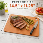 Wood Cutting Board for Kitchen - Dishwasher Safe Composite Chopping Board | Lightweight Wood Fiber, Heat Resistant to 350F, Knife Friendly, Non Slip, BPA Free Board for Meat, Bread, Vegetable and Fruit