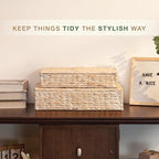 Set of 2 Decorative Storage Boxes With Lids for Home Decor, Shelves