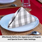 Urban Villa Cloth Napkins Cotton 20x20 (Set of 6) Grey