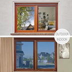 HIDBEA One Way Mirror Window Privacy Film Daytime, Heat Control Sun Blocking, Reflective Window Tint for Home Non-Adhesive Self Static Cling Window Sticker (Blue-Silver, 35.4 Inch x 16.4 Feet)