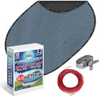Winter Swimming Pool Cover for 18 ft x 33 ft Aboveground Oval Pool Size, Durable Choice Series, Solid Material, Color - Blue Stone, Pool Cover Choice 341833-4CHOICE