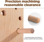 Extra-Thick Birch Climbing Peg Board for Wall Mounting, Heavy-Duty Wooden Climbing Board with Beech Grips & Rock Climbing Hold Inserts for Indoor Home Gym