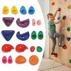 Rock Climbing Holds for Kids, 20 PCS Rock Wall Holds with Hardware, Indoor Outdoor Climbing Grips for Backyard Playset & Home Wall, Easy Install, Multicolor
