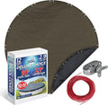 Winter Swimming Pool Cover for 18 ft Aboveground Round Pool Size, Deluxe Choice Series, Solid Material, Color - Steel Gray, Pool Cover Choice 5918-4CHOICE