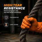 TitanFlex Heavy Duty Industrial Orange Nitrile Gloves, 8-mil, Gloves Disposable Latex Free with Raised Diamond Texture Grip, Powder Free, Rubber Glove, Mechanic Gloves,100-ct Box (Medium)