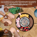 2-in-1 Electric Chocolate Fondue & Marshmallow Toaster Set, with 4 Forks & Detachable Trays, DIY Dessert Station for Parties & Birthdays
