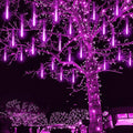 Kwaiffeo Halloween Lights Outdoor, Meteor Shower Lights Icicle Lights for Halloween Christmas Decorations Outdoor, Waterproof UL Plug 8 Tube Falling Rain Lights for Holiday Party New Year