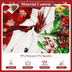U'Artlines Christmas Chair Covers Set of 6, Removable Washable Merry Christmas Dining Chair Seat Covers Stretch Protector Slipcovers for Dining Room Kitchen Holiday Party Decor, Snowman