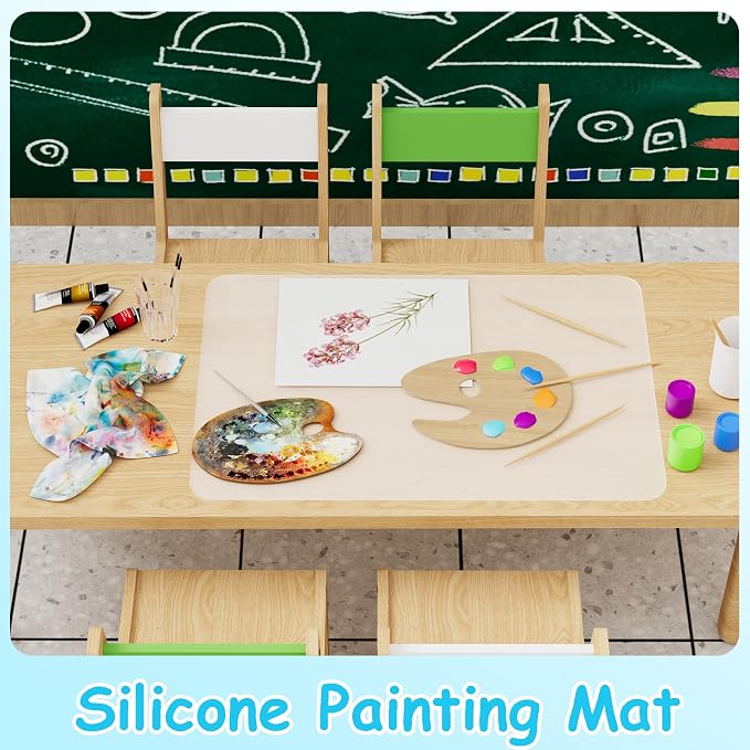 Large Clear Silicone Craft Mats: 13"W x 18"L Heat Resistant Non Slip | 0.8mm Thick Non Stick Silicone Sheet 2 PCS -Translucent Silicone Placemat for Epoxy Resin Jewelry Glitter DIY Crafts for Kids