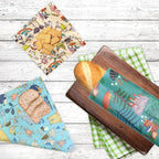 Reusable Beeswax Wrap - 9 Pack Beeswax Wraps for Food, Eco-Friendly Beeswax Food Wraps, Bread Sandwich Wrapper - Organic, Sustainable, Zero Waste, Reusable Plastic-Free Food Wrap, 1XL, 3M, 5S