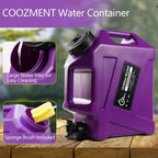 COOZMENT 3.2 Gallon/5 Gallon Water Containers with Spigot, BPA Free Water Jug, Military Green Water Tank, Multifunction Water Storage Containers for Camping Outdoor Hiking,Emergency Storage