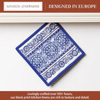 Maison d' Hermine Pot Holders 100% Cotton Potholders (8" x 8", Pack of 1) | Heat Resistant Hot Pads with Loop BBQ Cooking Baking Farmhouse Kitchen Handling Hot Pans Spring Summer - Melodie Bleue