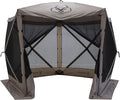 Gazelle Tents™, G5 5-Sided Portable Gazebo, Easy Pop-Up Hub Screen Tent, Waterproof, UV Resistant, 4-Person & Table, Desert Sand, 85" x 115" x 106", GG501DS