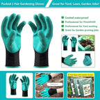 Standard 2-Pack 32 Gallon Yard Garden Bags (D18, H30 inch) with Gardening Gloves for Yard Waste,Debris Bags,Recycling Bin,Camping Trash Container,Laundry Bag,Lawn Grass Clippings,Leaf Bag w/ 4 Handles