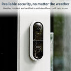 Arlo Essential Wired Video Doorbell - HD Video, 180° View, Night Vision, 2 Way Audio, Black - AVD1001B