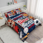 Axolotl Sports Comforter Set Full Size,Sports Theme Comforter Set Football Baseball Bedding Set,Sports Bedding Set 3D Soccer Comforter Set Basketball Bedding for Kids Boys Teens,1 Quilt 2 Pillowcases