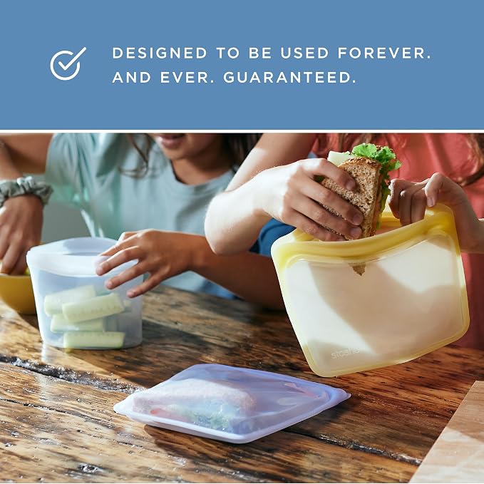 Stasher Premium Reusable Half Gallon Silicone Food Storage Bag, Pink, 64 oz | Food-Safe Silicone, Freezer, Sous Vide, Microwave, Dishwasher, Oven Safe, Meal Prep, Bulk Storage, BPA-Free, Eco-Friendly