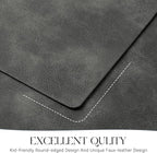 MOSAYT Vinyl Placemats Set of 6-12 X 17 Inch - Faux Leather 100% Waterproof Oil-Proof Wipeable PU Place Mats, Heat Resistant Reversible Table Mats for Kitchen, Dining, Outdoor, Dark Grey