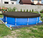 ECOOPTS 6 ft Round Pool Cover for Above Ground Pools, Swimming Pool Cover Protector Winter Safety Cover (Brown)
