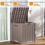 50 Gallon Outdoor Storage Box – Resin Deck Box with Lockable Lid, Waterproof Patio Furniture Storage for Tools, Garden & Yard Organization