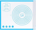 Silicone Baking Pastry Mat,36" x 24" Large Non Stick Sheet Mat with Measurement, Non-slip Food Grade Dough Rolling Mat for Making Cookies,Macarons,Bread