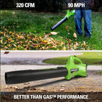 Greenworks 48V (2x24V) Lawn Mower Combo - 21" Push Mower, 12" String Trimmer, 320 CFM Leaf Blower + 24V Cordless Speed Saw - Ideal for Yard & Indoor