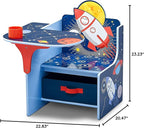 Delta Children Space Adventures Chair Desk with Storage Bin - Ideal for Arts & Crafts, Snack Time, Homeschooling, Homework & More - Greenguard Gold Certified, Blue