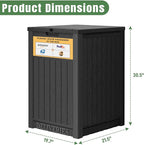 Package Delivery Box for Outside with Sign, Secure Lockable Waterproof Package Delivery Container, Resin Deck Box for Porch & Garden, Classic Black