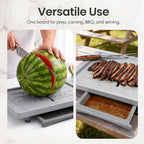 Karving King Plus Large Cutting Board - Juice Groove, Spikes & Drip Tray