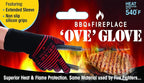 Ove Glove BBQ Superior Heat & Flame Protection- Extended Wrist for Additional Safety- Outdoor Cooking, Grilling, Barbeque