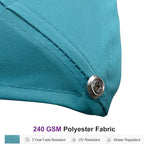 PURPLE LEAF 12 FT Square Patio Umbrella Large Outdoor Aluminum Offset Umbrella with 360-degree Rotation Cantilever Umbrella for Garden Deck Backyard Pool, Turquiose Blue