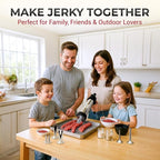 Stainless Steel Jerky Gun & Sausage Stuffer Kit – 1.5 lb Capacity, 5 Nozzle Set, Meat Pusher, 5 Cleaning Brushes, & Food-Safe Gloves – For Beef Jerky, Snack Sticks & Bratwurst