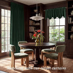 Dark Green Christmas Velvet Valance 52x18 Inch 1 Panel | Forest Wavy Kitchen Curtains, Heavyweight Christmas Window Treatment for Farmhouse, Living Room, Bathroom
