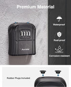 Puroma Key Lock Box Outdoor 4 Digit Code Combination Lockbox House, 2 Black | For Contractors Guest Realtor Storage Keys, Portable, Home Wall Mount, Resettable, Combination, Weatherproof, High-capacity