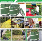 24 Gallon and 32 Gallon Collapsible Trash Can Solid Bottom for Garden Debris Bag,Yard Waste Bag,Pop-Up Trash Can,Recycling Bin,RV Camping Waste Bin,Laundry Hamper,Lawn Grass,Yard Weeds Bags,Leaf Bags