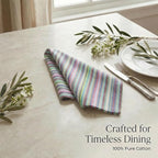 Urban Villa Cloth Napkins Cotton 20x20 (Set of 12) Multi Blue